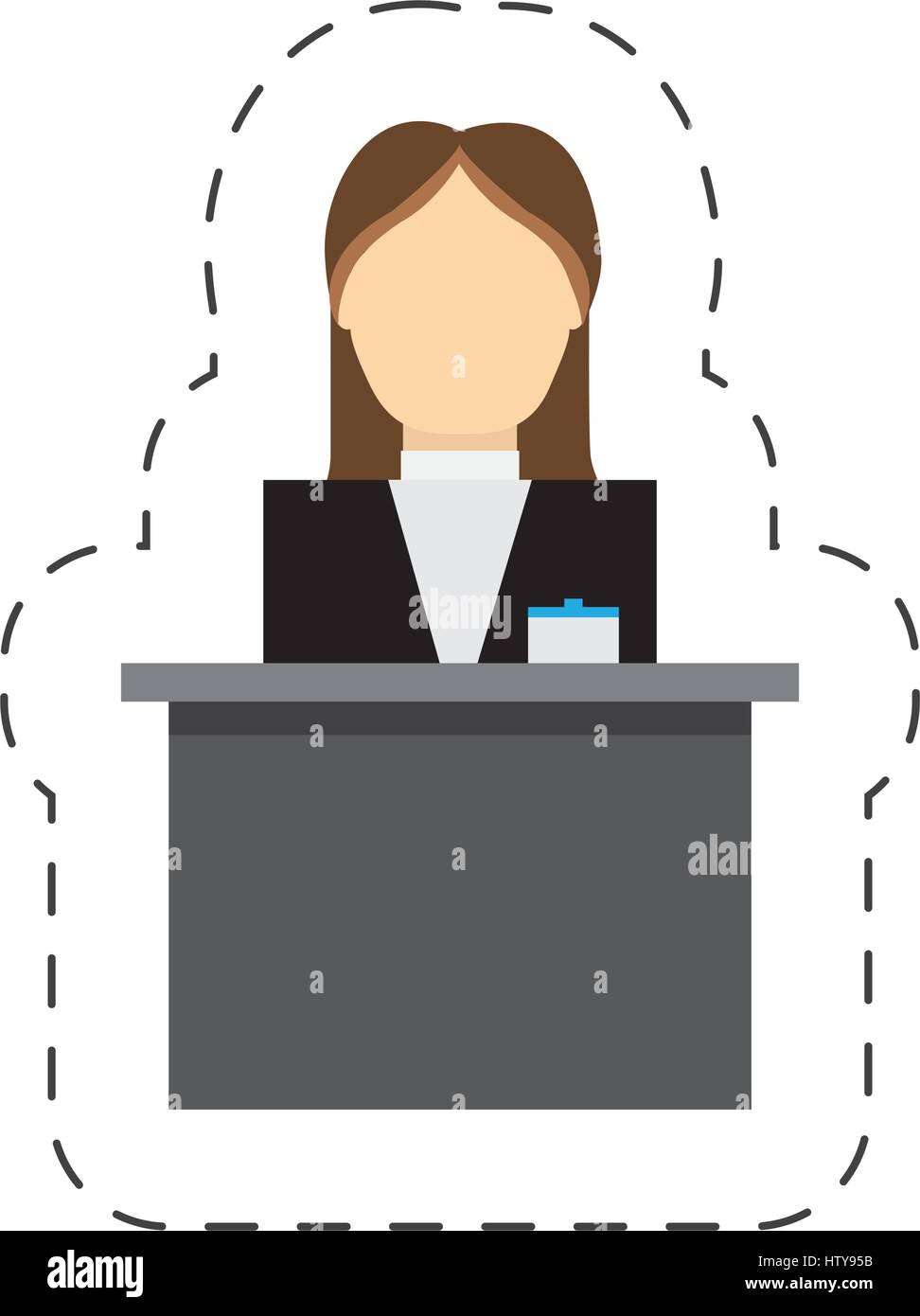 Front Desk Clerk Stock Vector Images Alamy