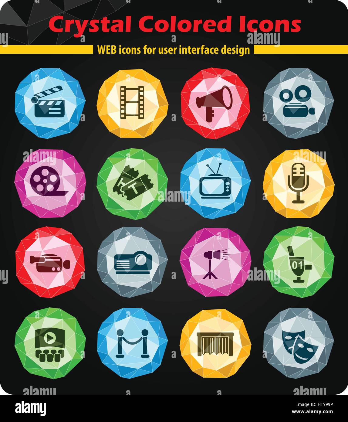cinema web icons for user interface design Stock Vector Image & Art - Alamy