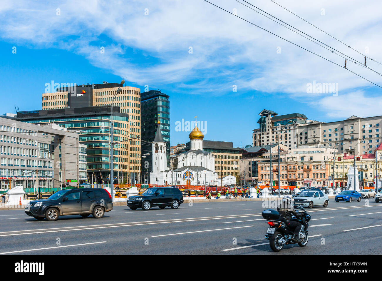 MOSCOW, RUSSIA - APRIL 29, 2016: Saint Nicholas Old Believers Church at Tverskaya Zastava (outpost). Consecrated in 1921, closed in 1935, returned to  Stock Photo