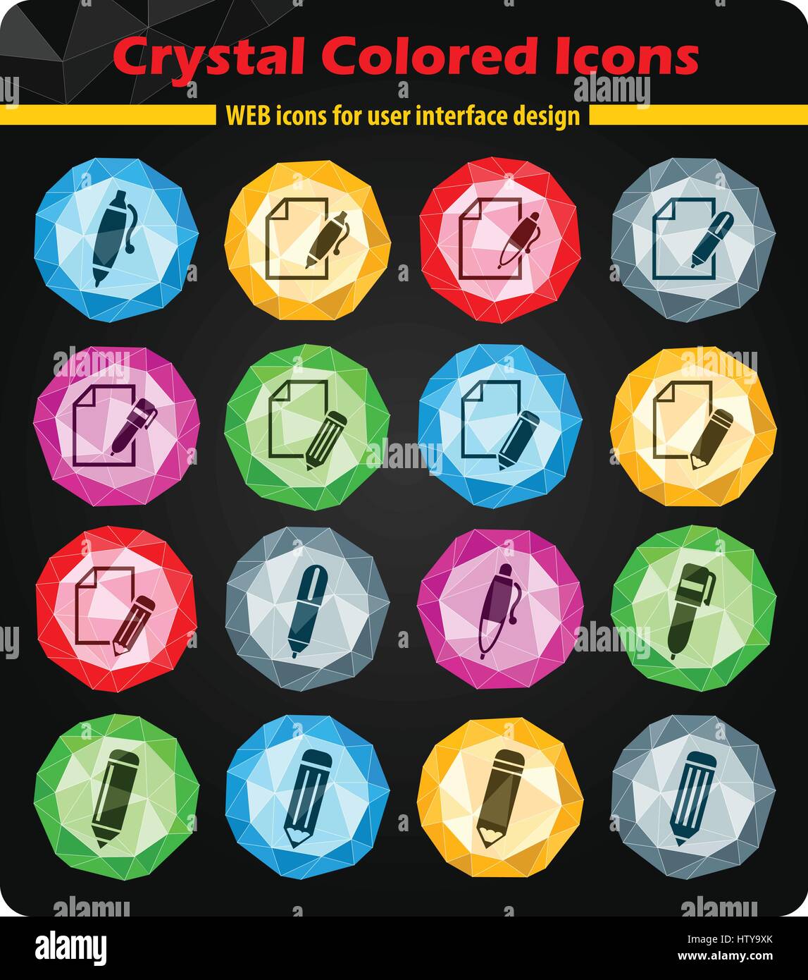 edit crystal color icons for your design Stock Vector Image & Art - Alamy