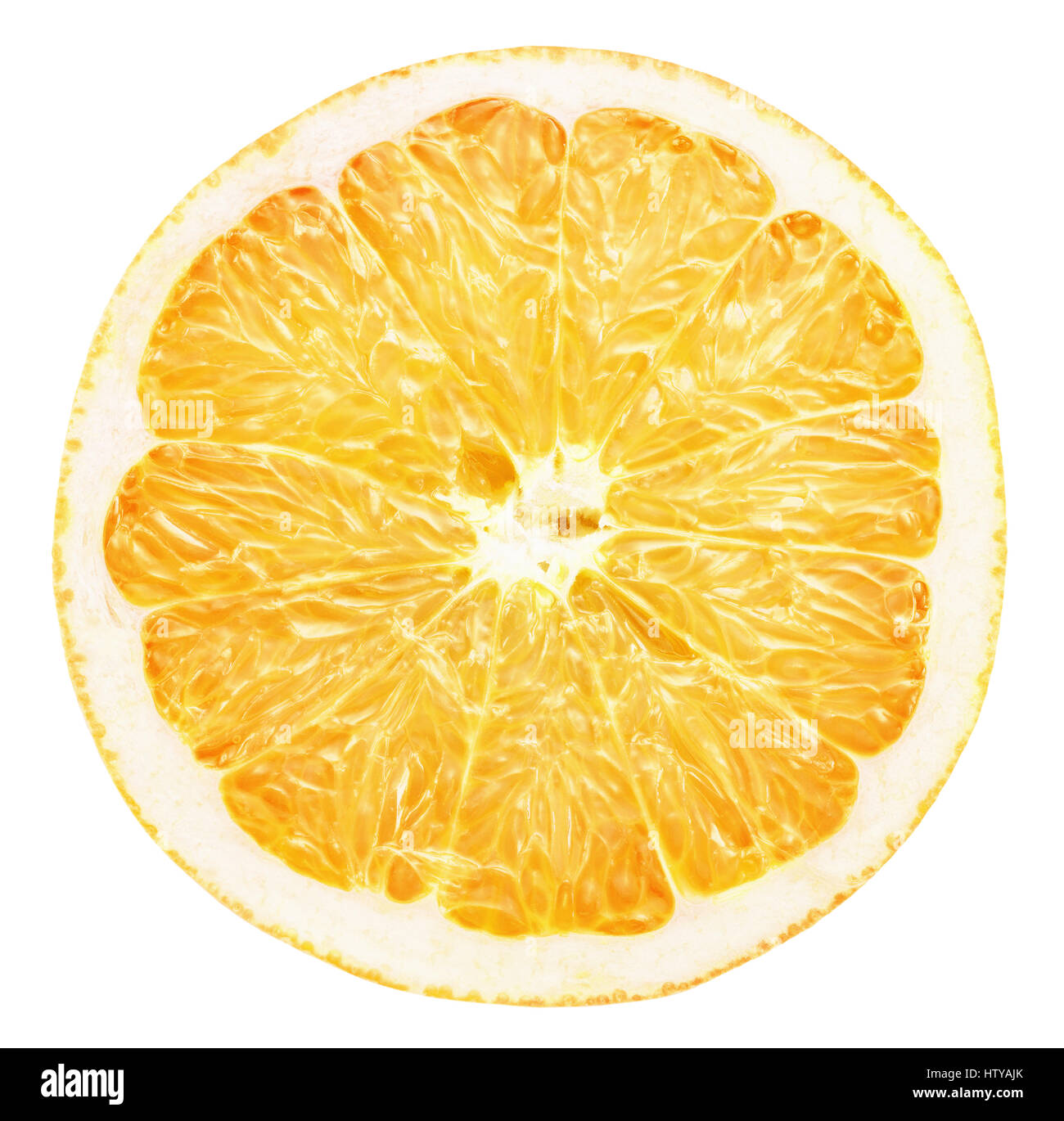 orange slice isolated on a white background Stock Photo - Alamy