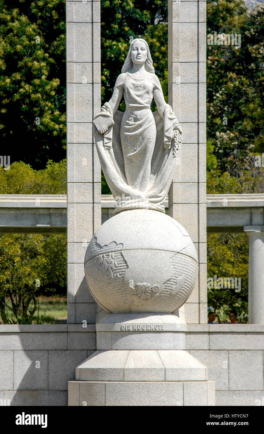 Huguenot Monument close up, Franschhoek, South Africa Stock Photo