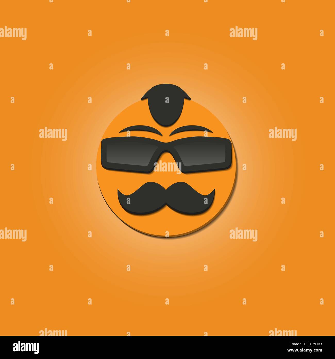 Smiley face mustache Stock Vector Images Alamy
