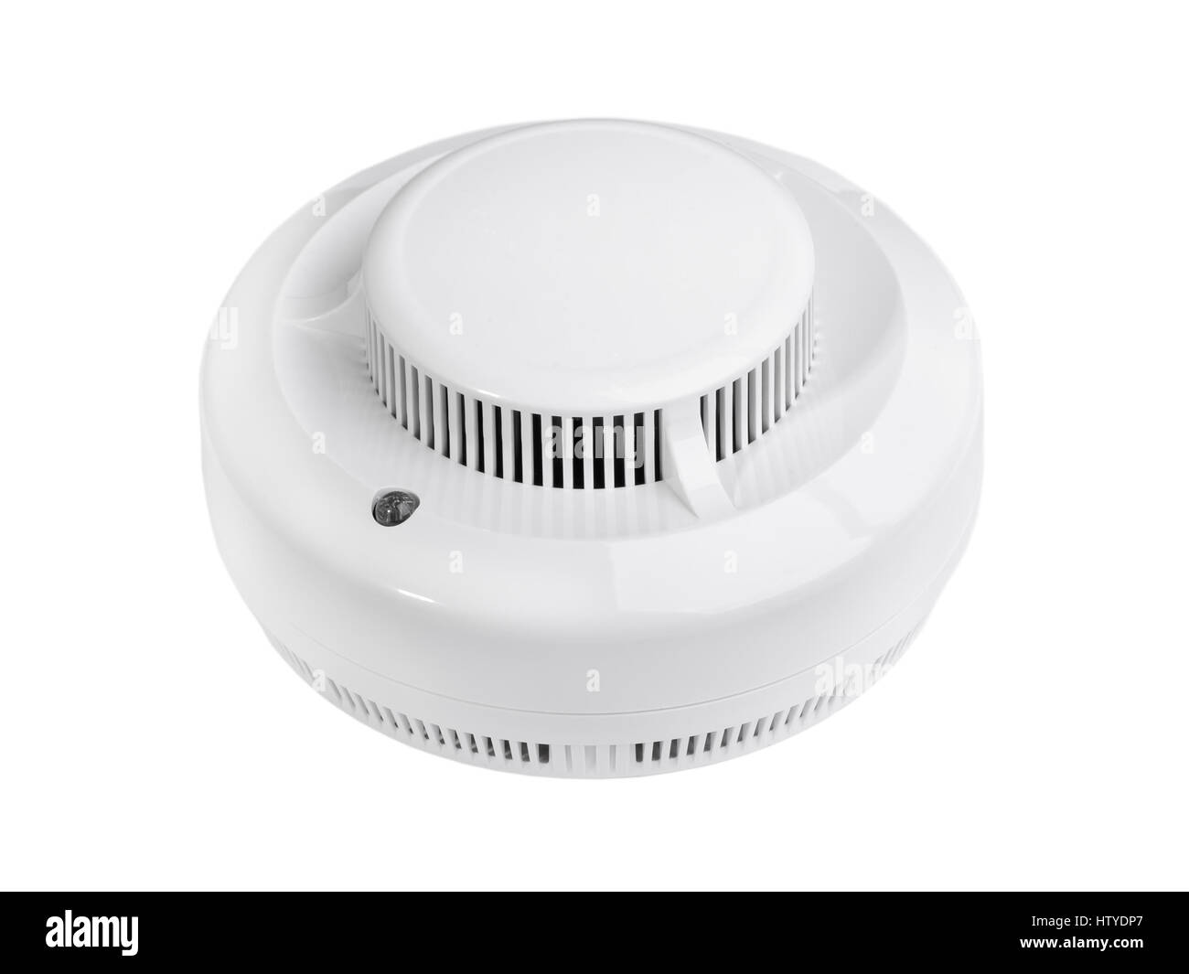 Smoke alarm isolated on white Stock Photo Alamy