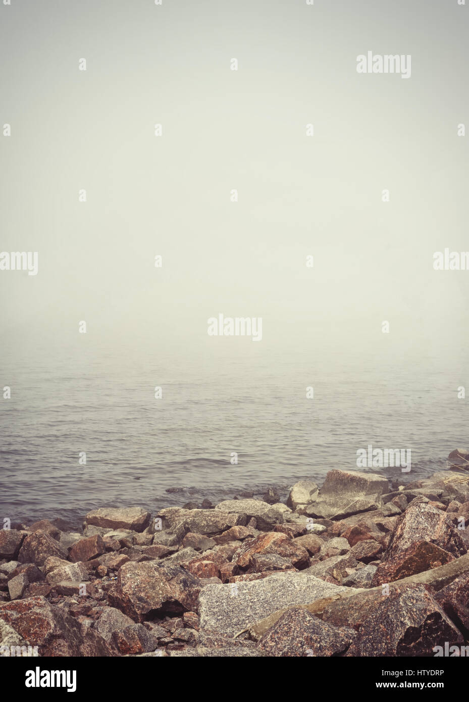 Landscape with fog Stock Photo - Alamy