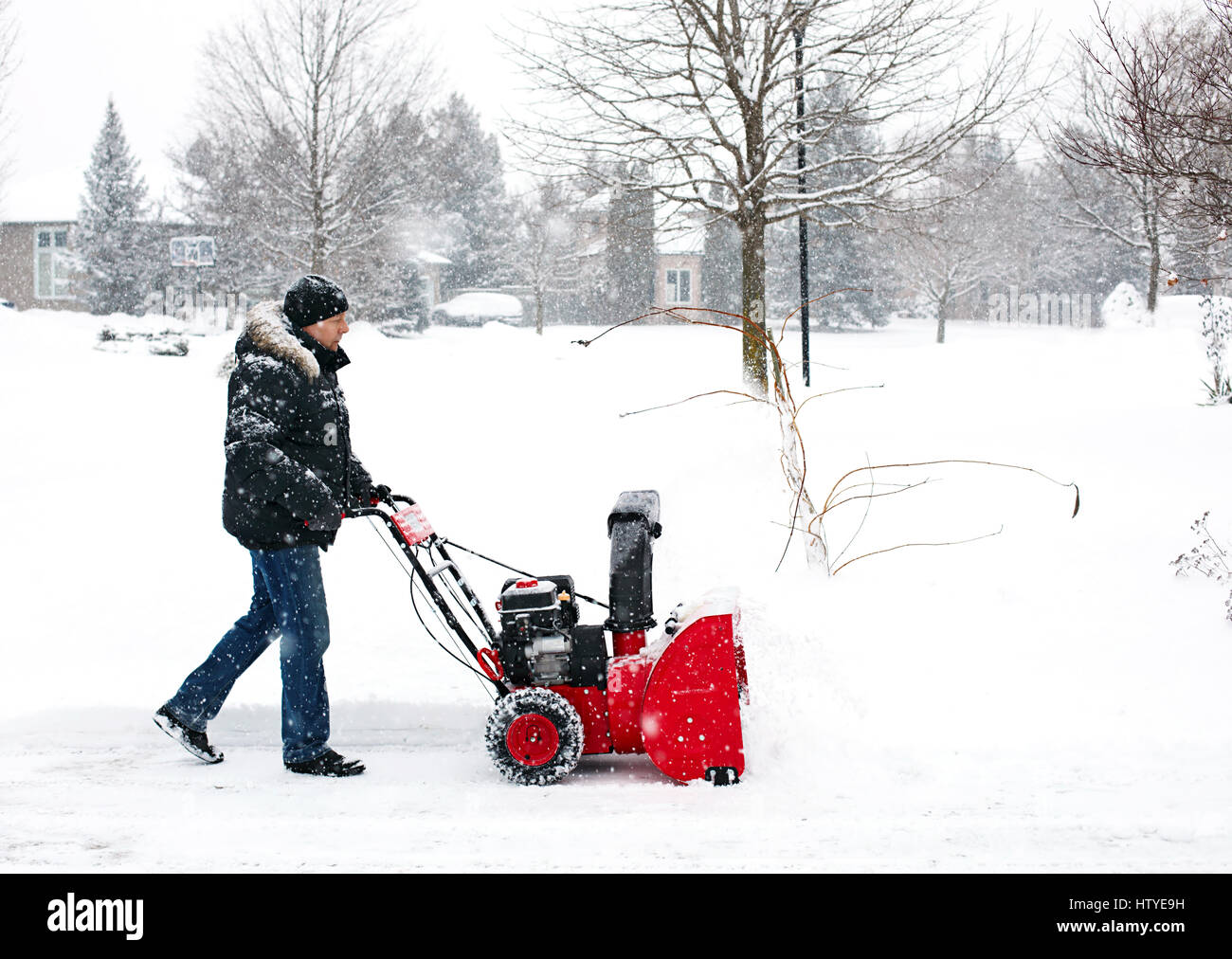 Snow clearing machine hires stock photography and images Alamy