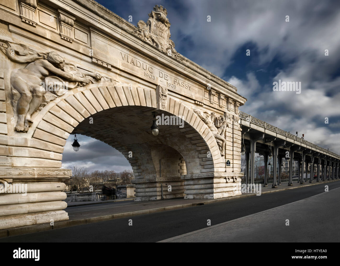 Railway bridge, Paris, France Stock Photo