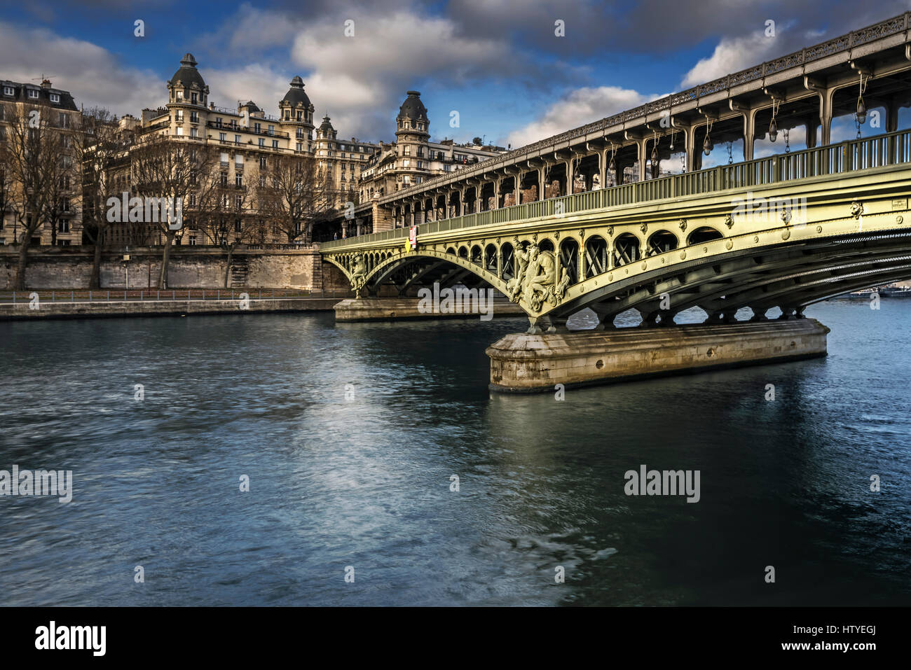 Bridge over river Seine, Paris, France Stock Photo