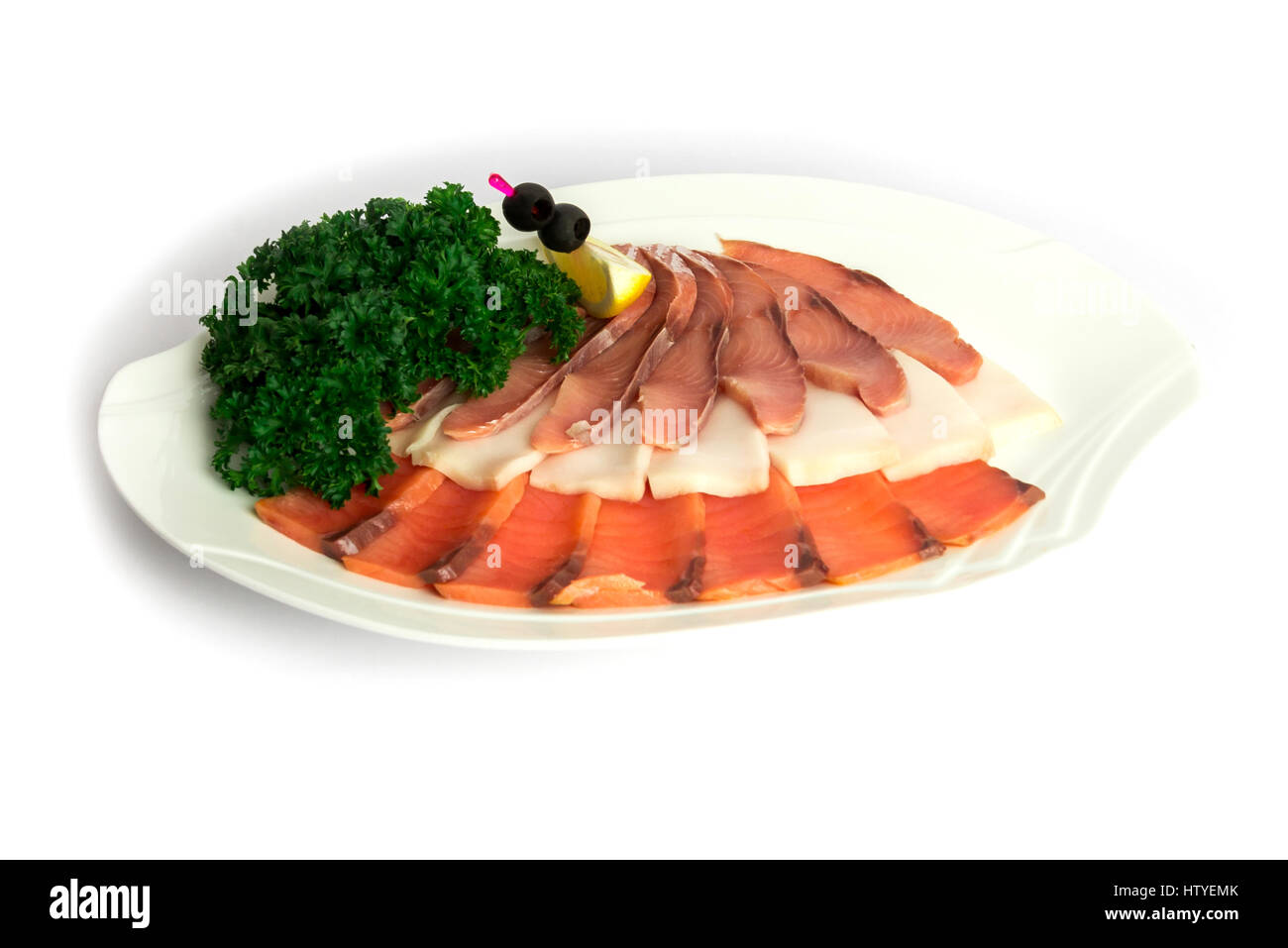 A plate of fish assorted Stock Photo