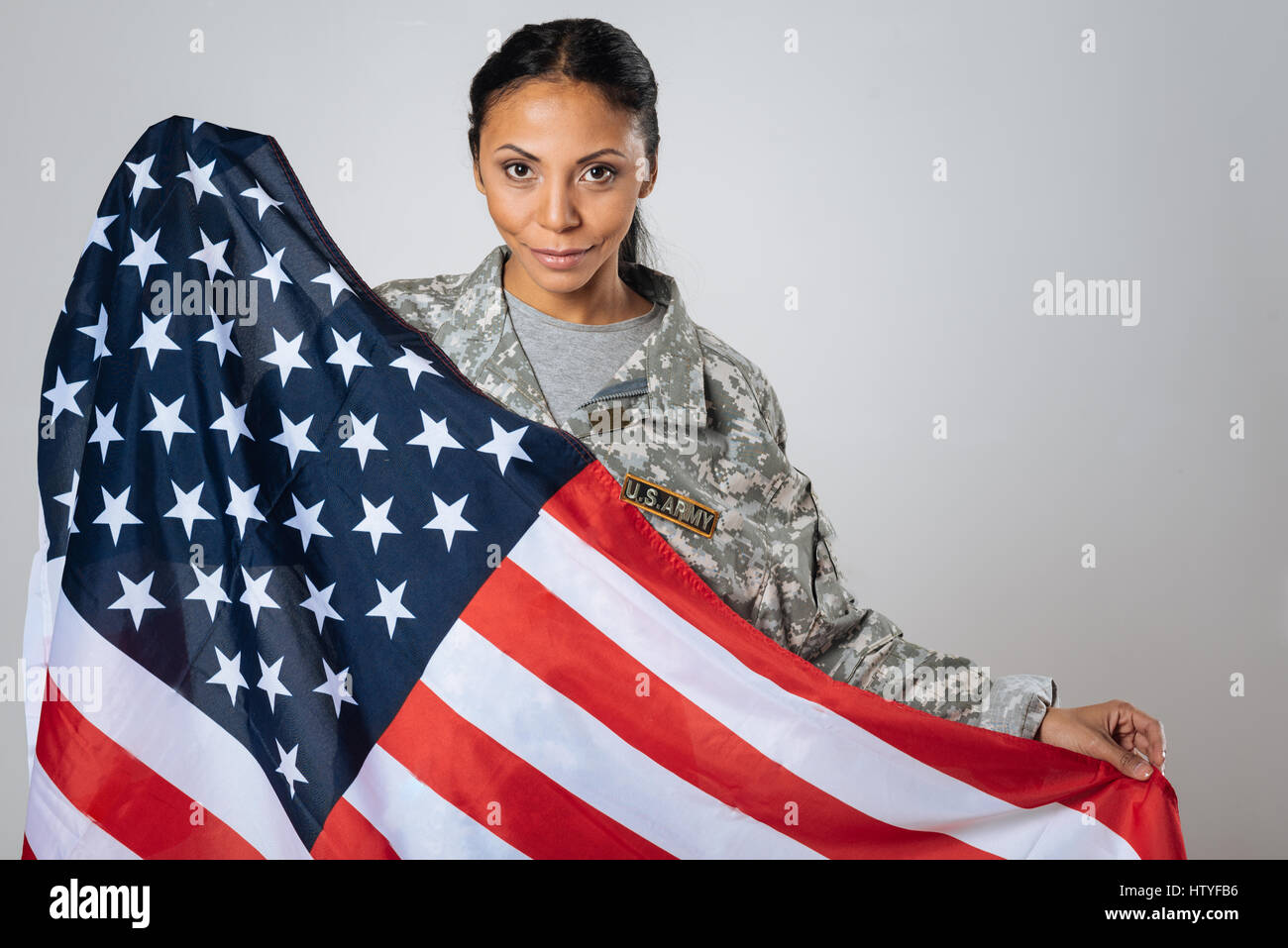 Beautiful female soldier hi-res stock photography and images - Alamy