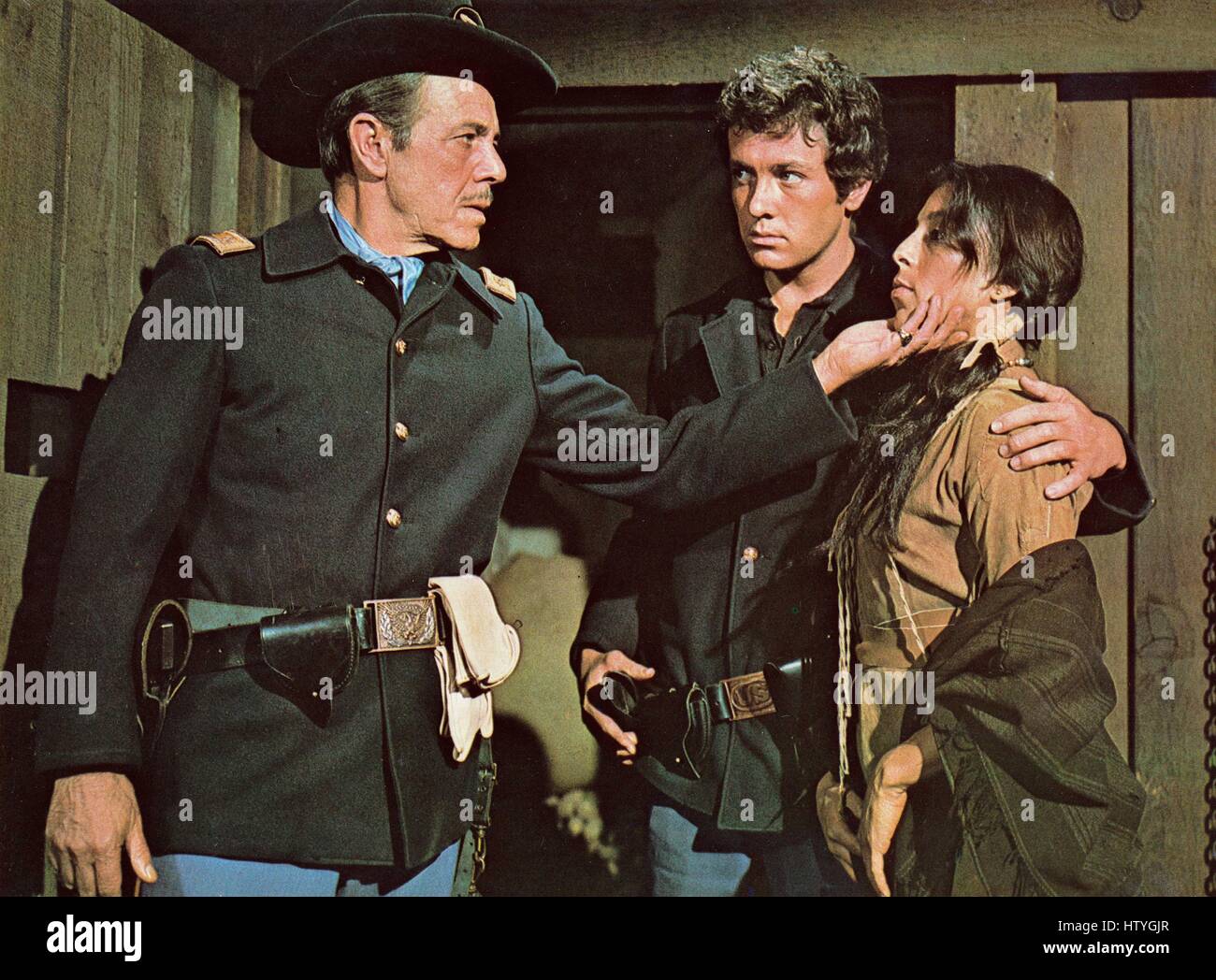 Chuka, USA 1967, Regie: Gordon Douglas, Darsteller: Louis Hayward (links), -?-, Angela Dorian (?) Stock Photo