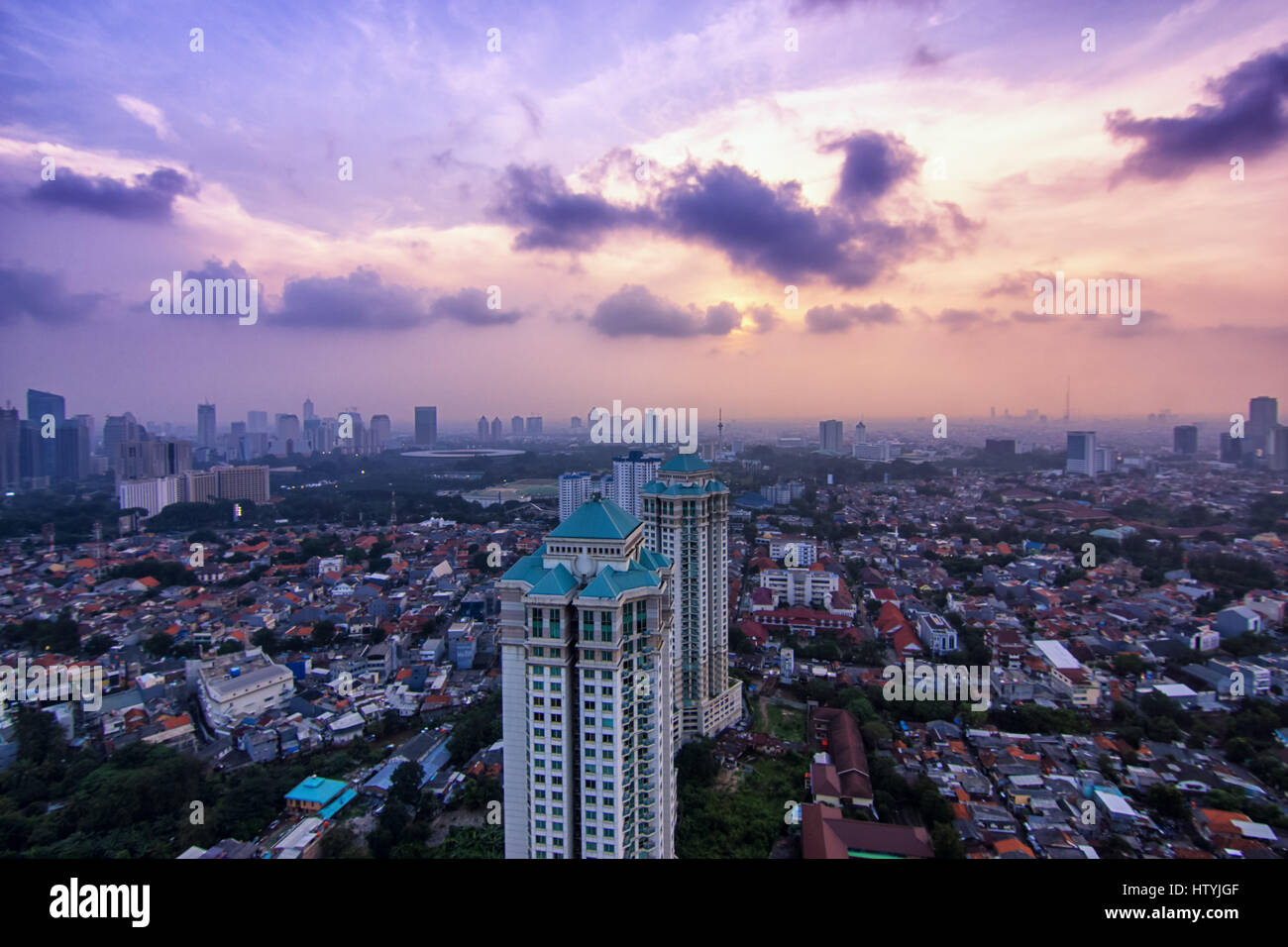 Aerial cityscape, Jakarta, Indonesia Stock Photo - Alamy