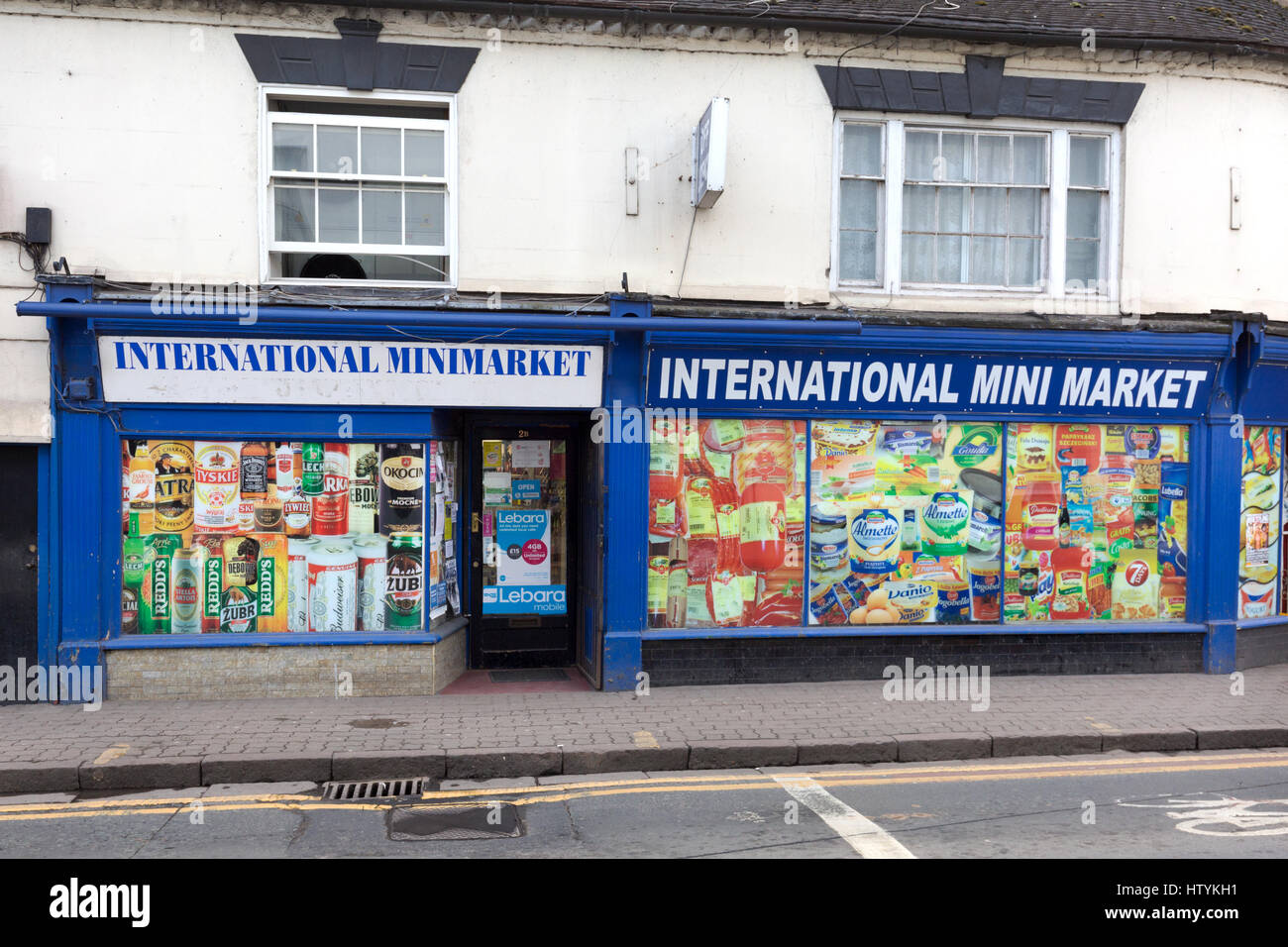 International Mini Market shop, Evehsam, Worcestershire UK Stock Photo