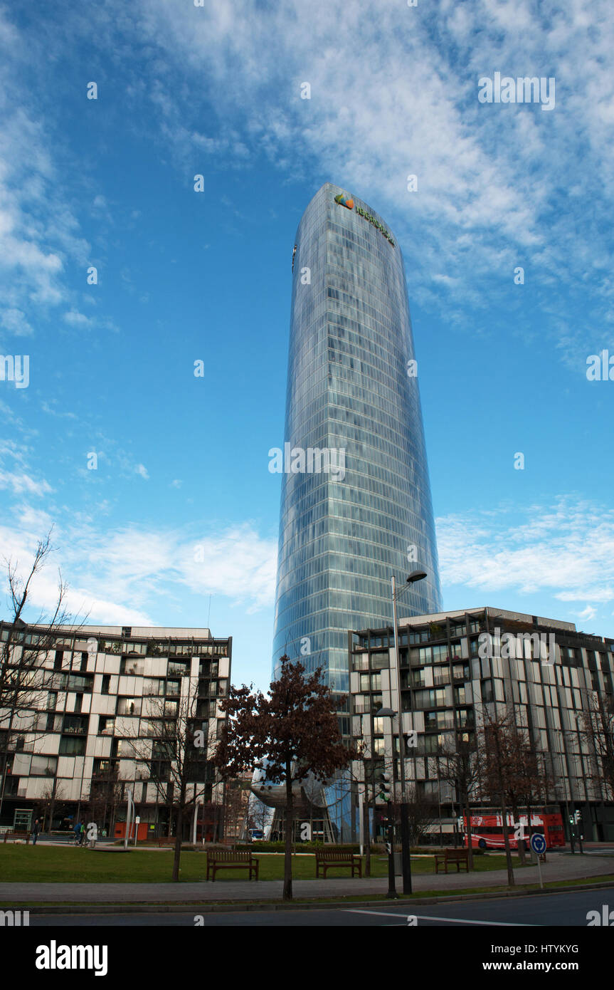 Bilbao: the Iberdrola Tower, headquarter of the electricity company ...