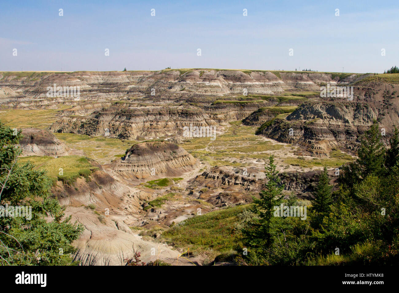 Scenic view of Horseshoe Canyon, Badlands, Alberta, Canada Stock Photo