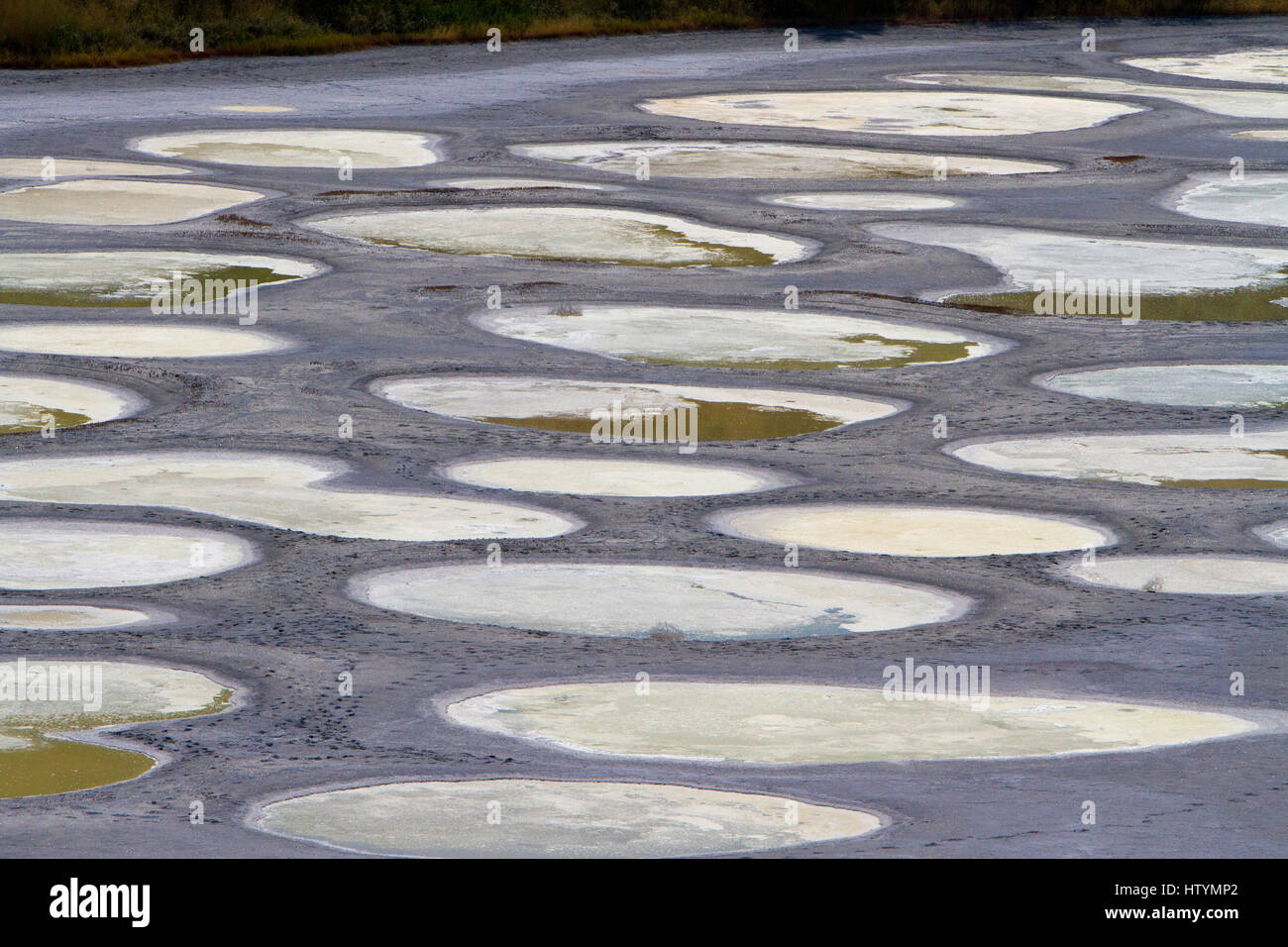 Spotted Lake, a saline endorheic alkali lake, northwest of Osoyoos in