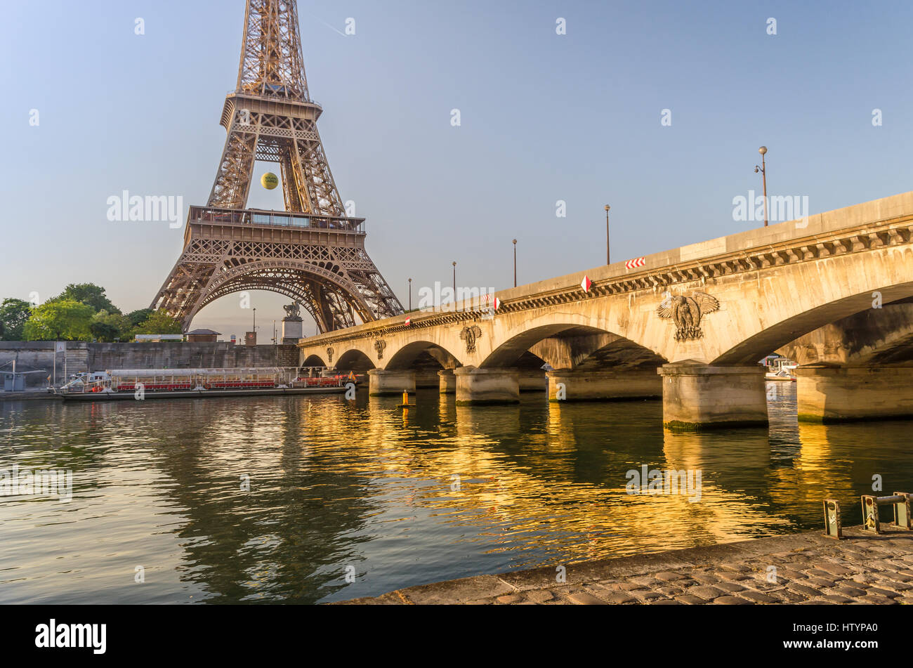 Visit Paris and Eiffel tower in summer. Stock Photo