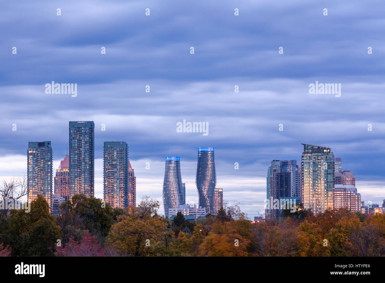 A view of downtown Mississauga in Mississauga, Ontario, Canada Stock
