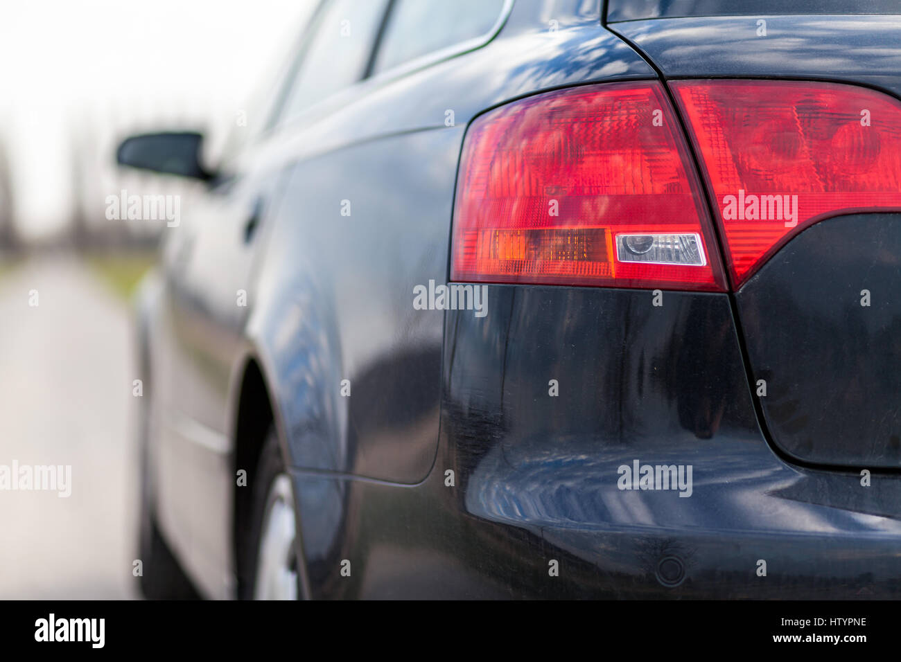 backside from a black car Stock Photo Alamy
