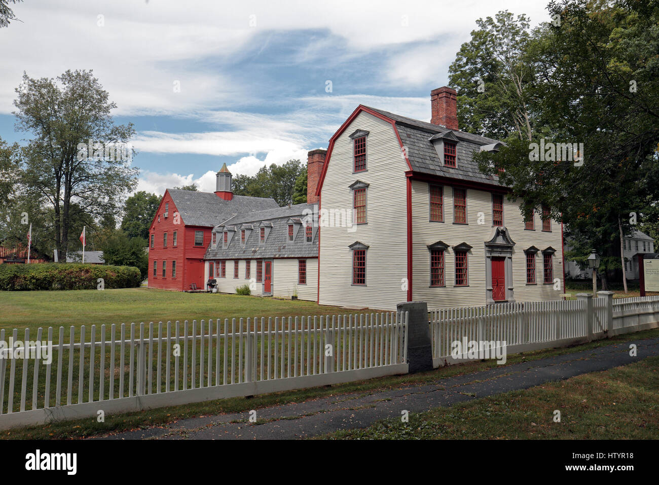 The Dwight House a house from 1754 in Historic Deerfield, Franklin County, Massachusetts, United States. Stock Photo