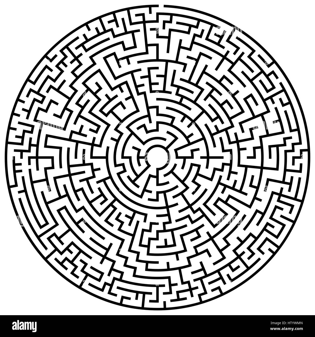 Solvable circular maze element isolated on white Stock Vector Image ...