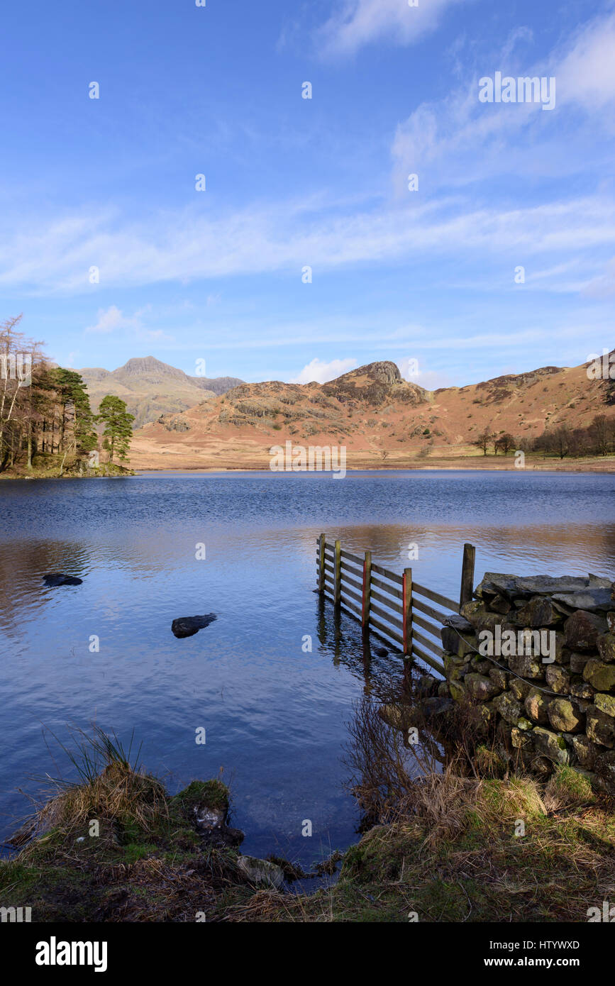 Blea Tarn a small lake above Langdale In the English Lake District Stock Photo