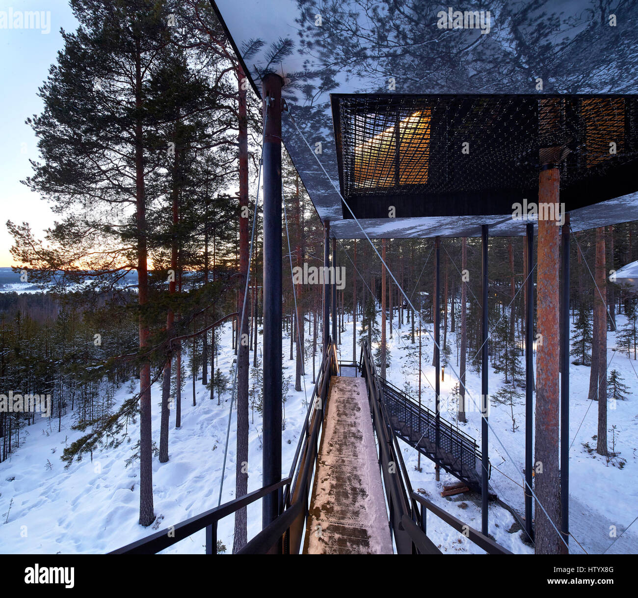 The 7th Room. Treehotel, Harads, Sweden. Architect: various, 2016. Stock Photo