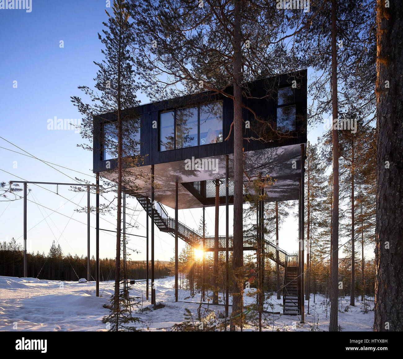 The 7th Room. Treehotel, Harads, Sweden. Architect: various, 2016. Stock Photo