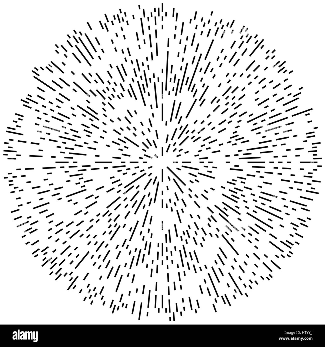 Random Radiating Patterns Random radial lines explosion effect. Radiating stripes circular ...