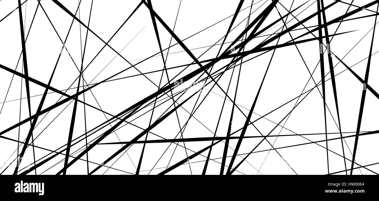 Random Chaotic Lines Abstract Geometric Pattern Texture Modern 