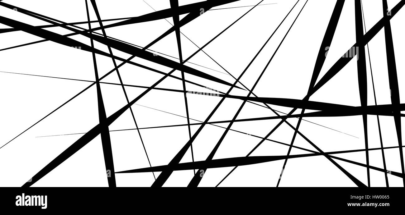 Random chaotic lines abstract geometric pattern / texture. Modern ...