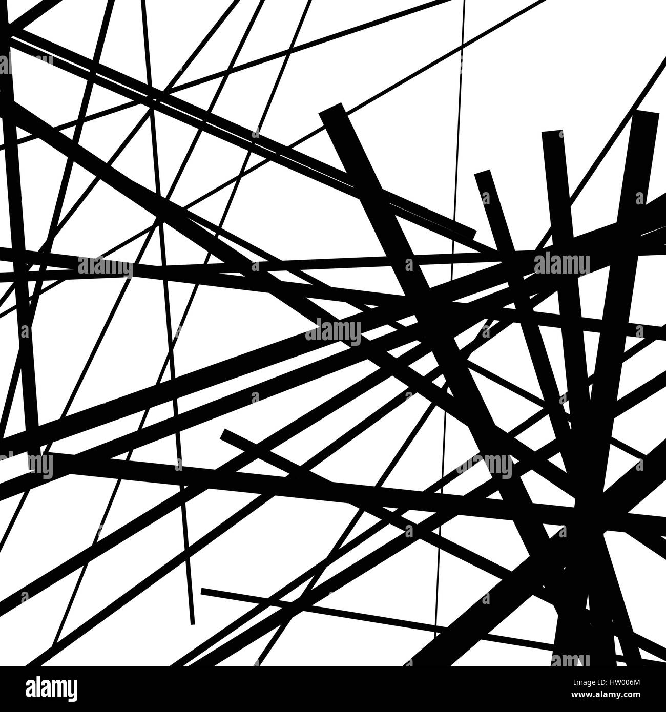 Random chaotic lines abstract geometric pattern / texture. Modern ...