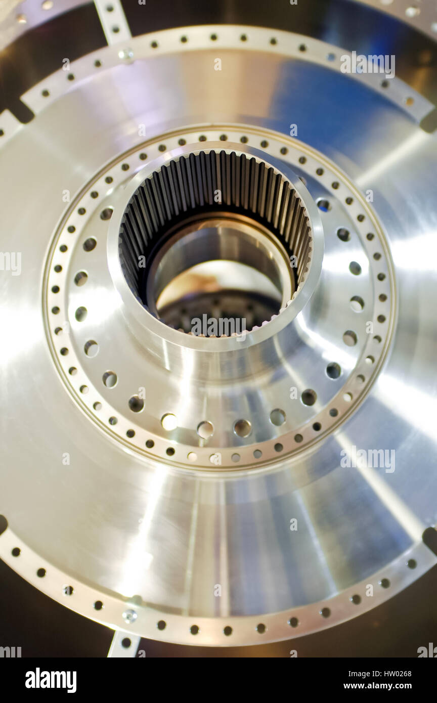 precision machine component used in the aviation industry Stock Photo