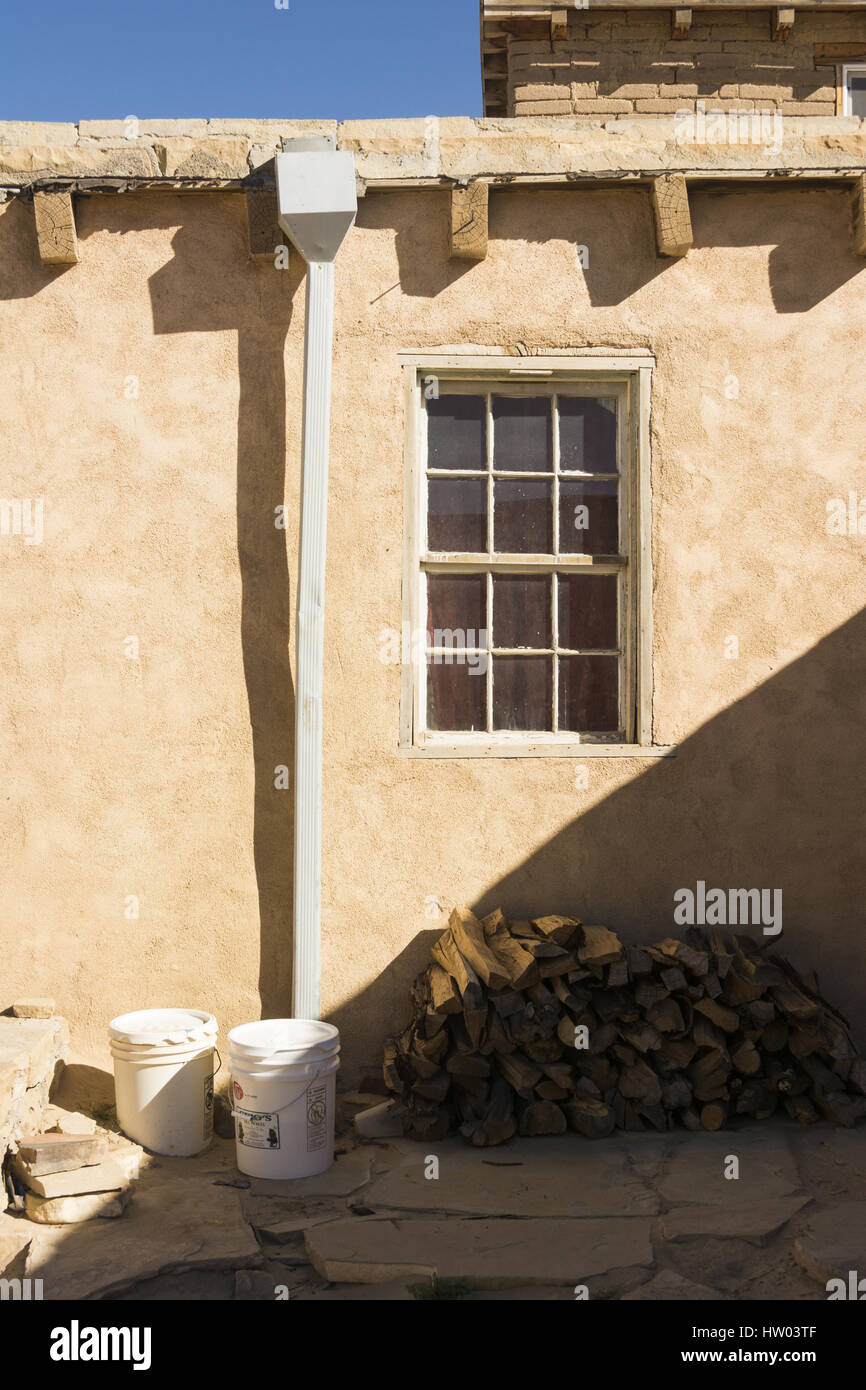 New Mexico, Acoma Pueblo, 13th c to present,  adobe buildings Stock Photo