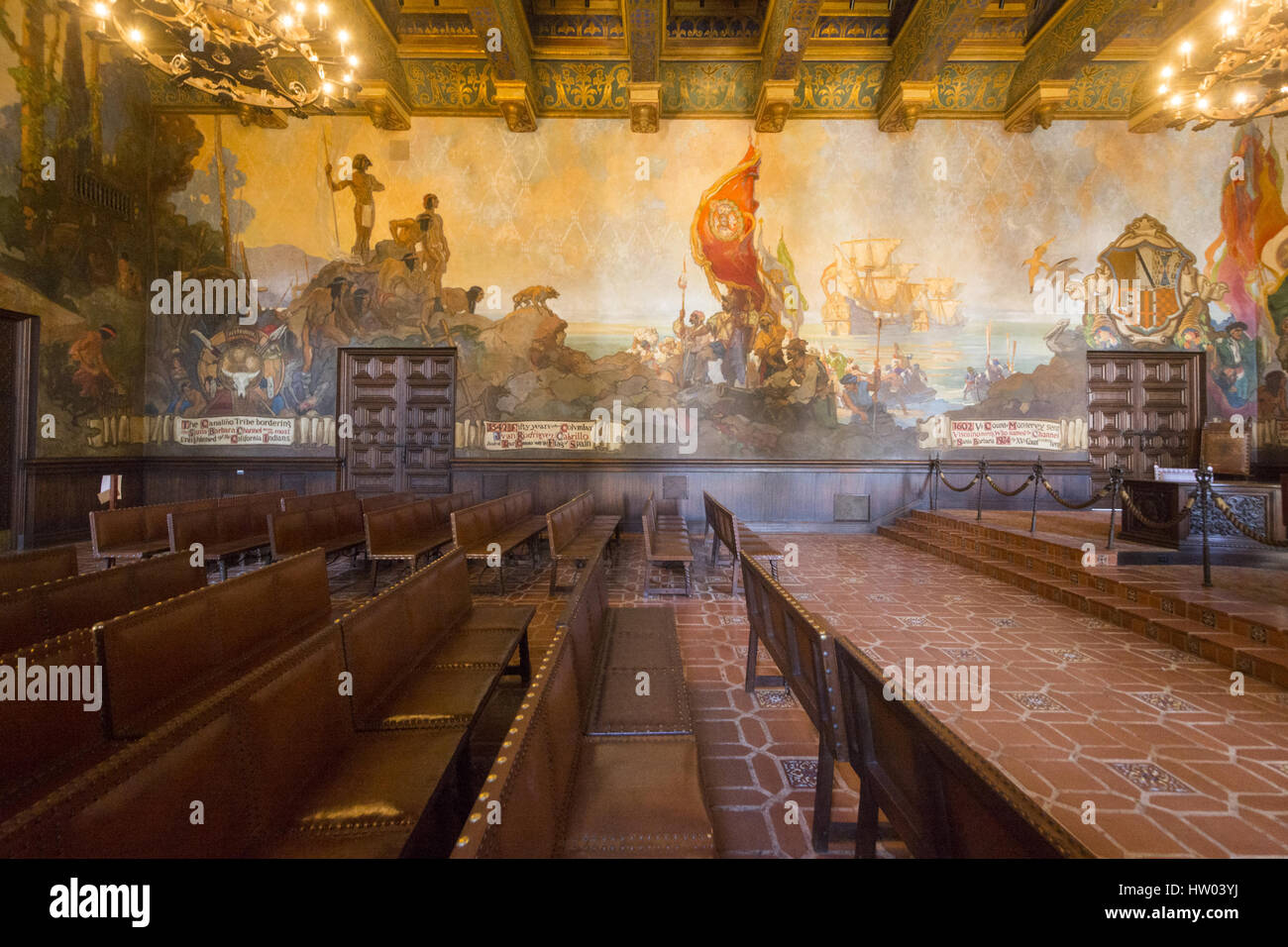 California Santa Barbara County Courthouse Mural Room