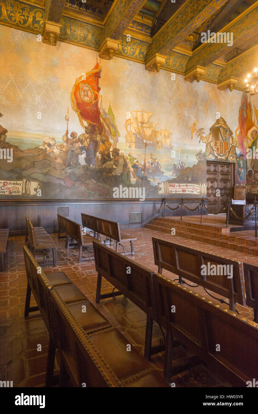 California Santa Barbara County Courthouse Mural Room