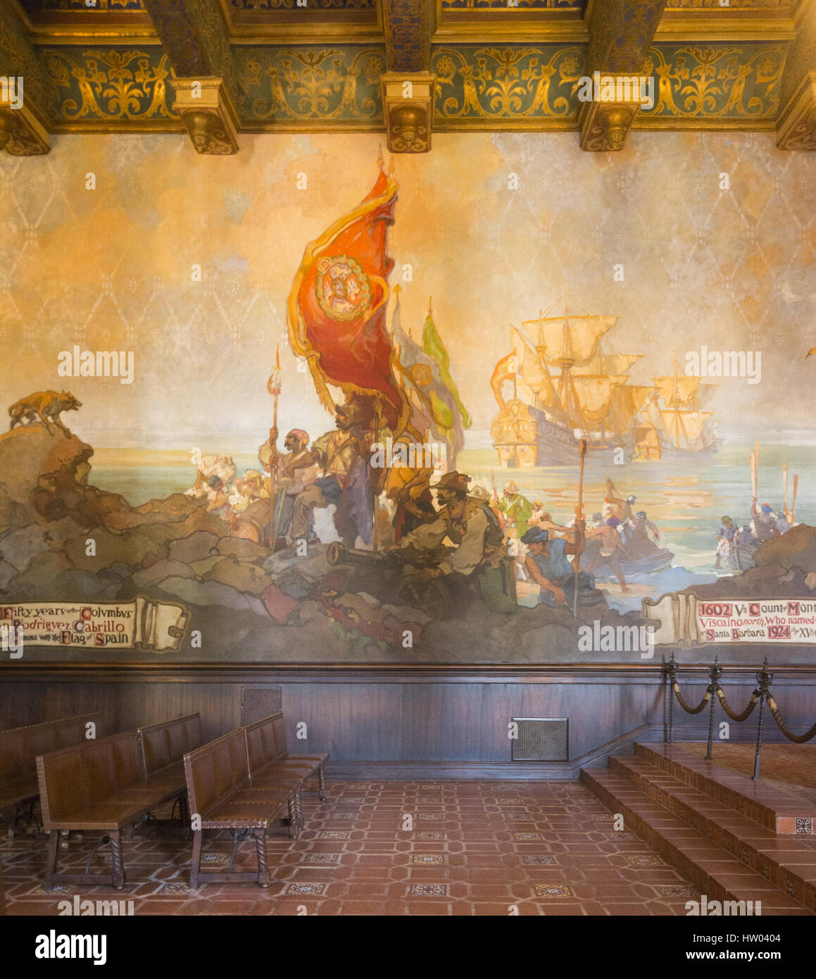 California Santa Barbara County Courthouse Mural Room