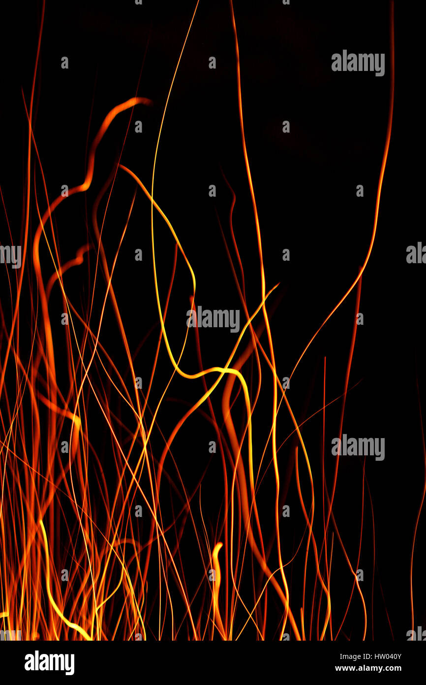 long exposure of a campfire burning Stock Photo - Alamy