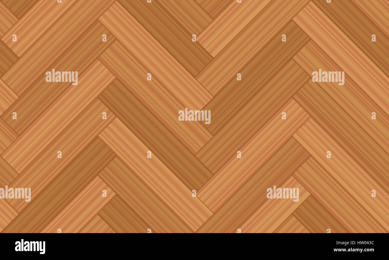 Herringbone parquet - illustration of geometric wooden floor pattern - seamless extensible in all directions. Stock Photo