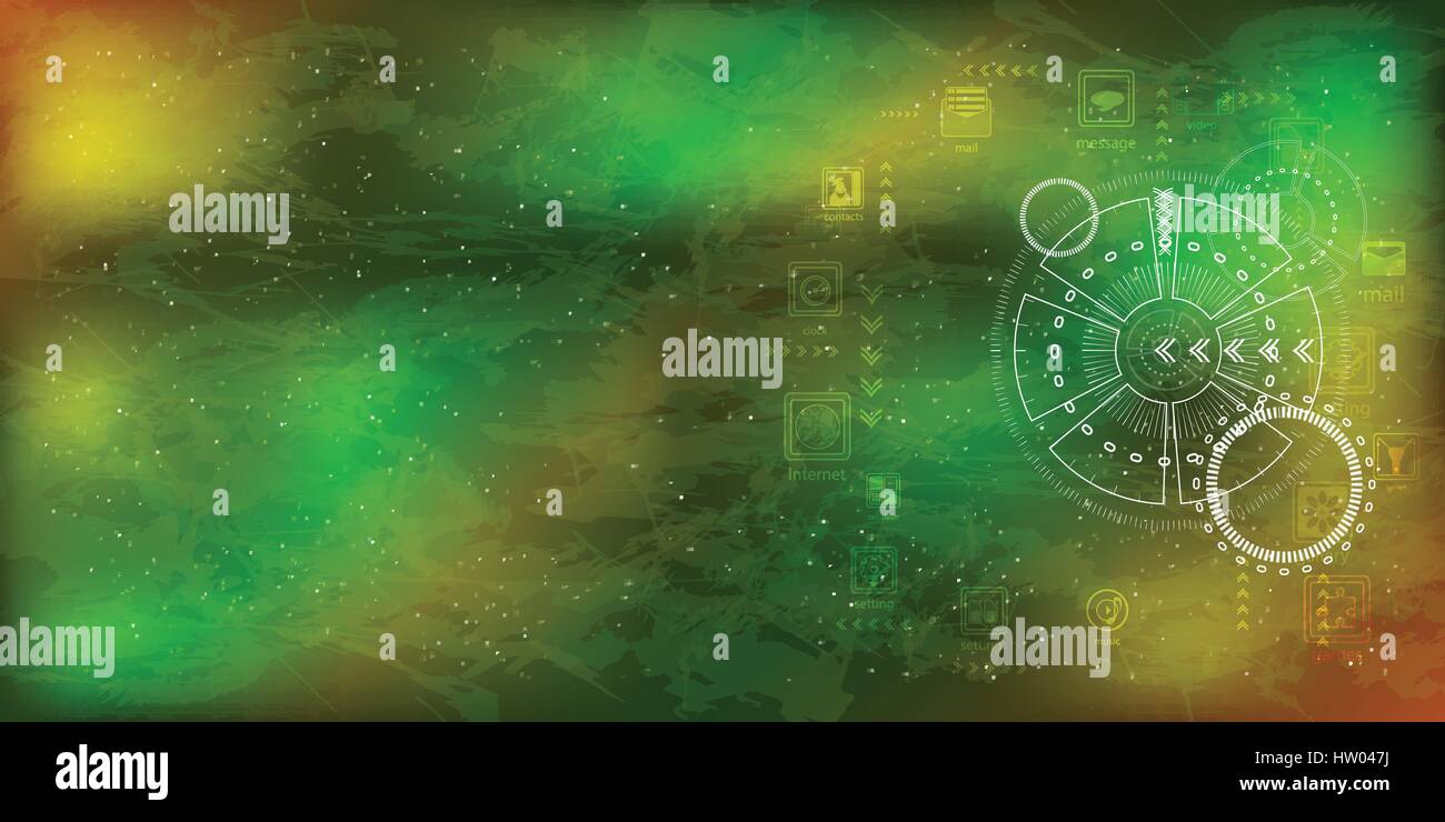 abstract innovation concept green design background UFO Stock Vector ...