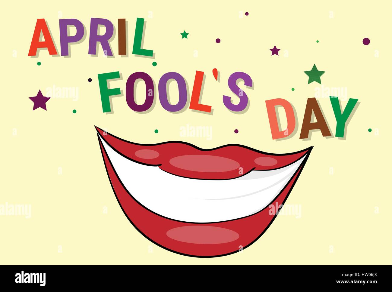 First April Fool Day Happy Holiday Greeting Card Stock Vector Image ...