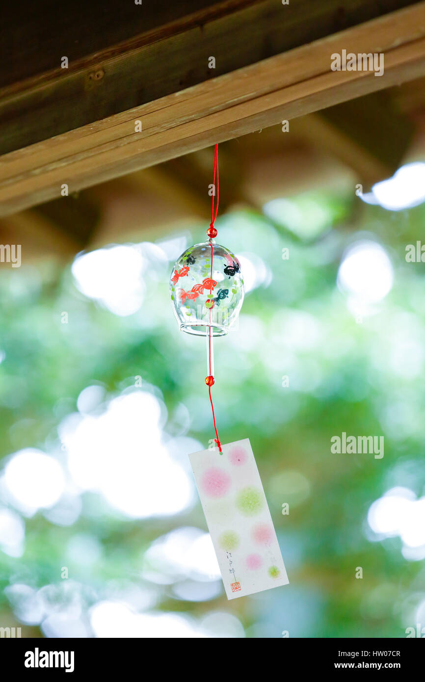 Wind chime in traditional Japanese house Stock Photo Alamy