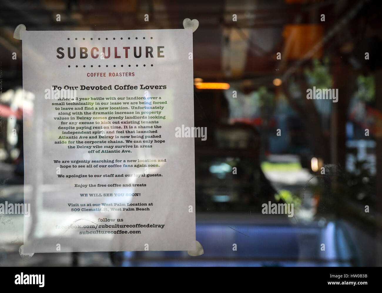 March 15, 2017 Florida, U.S. The former Delray Beach location of