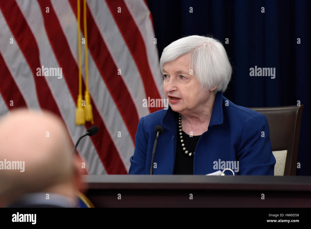 Washington DC, USA. 15th March 2017. U.S. Federal Reserve Chairwoman ...