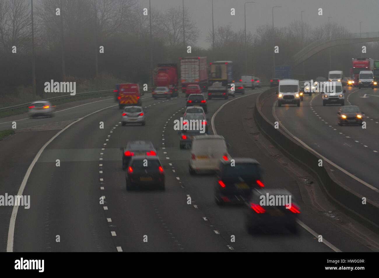 Slow traffic on m6 motorway hi-res stock photography and images - Alamy