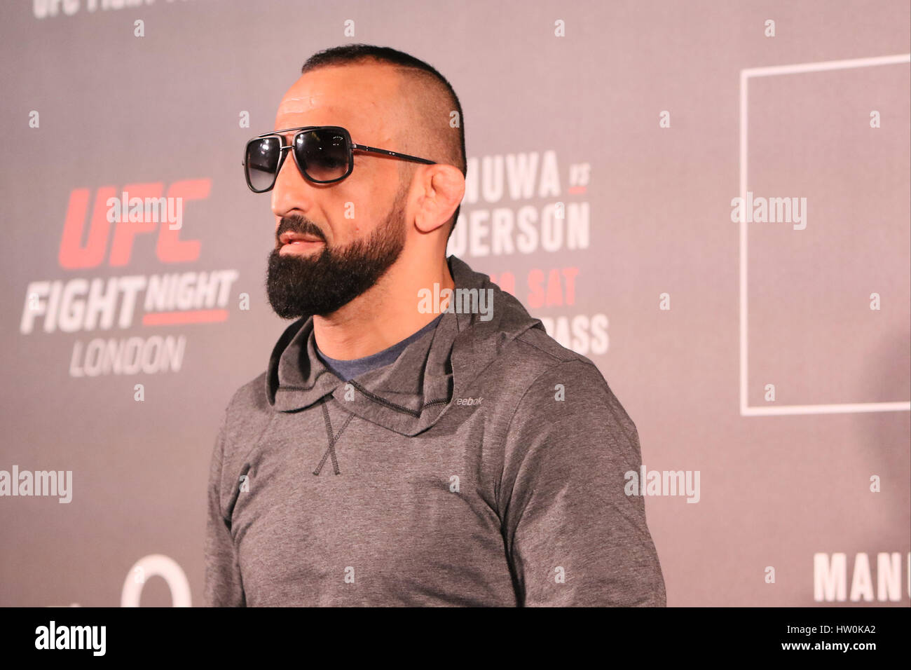 London, UK. 16th Mar, 2017. Reza Madadi ahead of his upcoming fight during UFC London: Media Day at Glazers Hall, London, England. Photo by Dan Cooke.16 December 2017 Credit: Dan Cooke/Alamy Live News Stock Photo