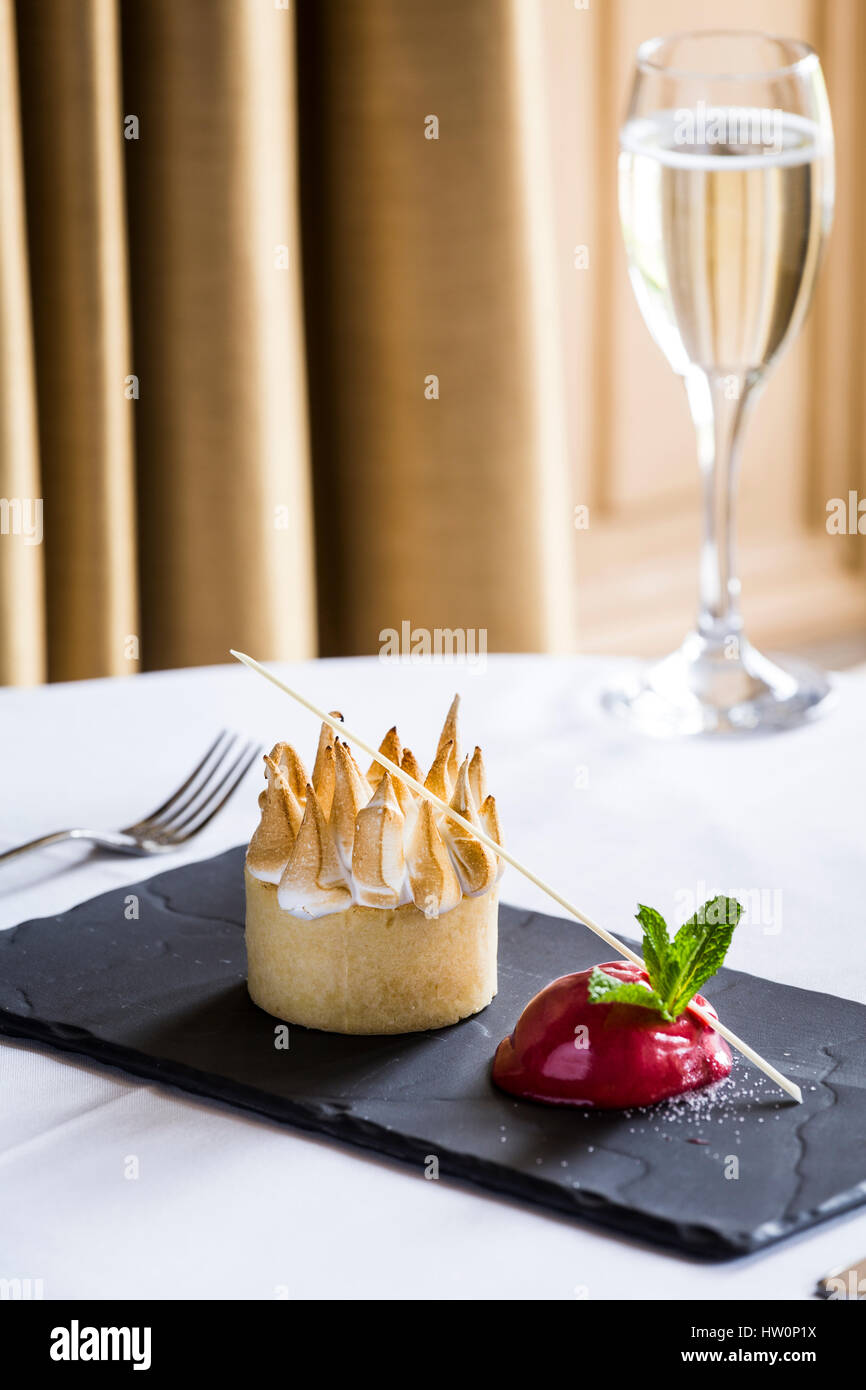 Restaurant fine dining plate and setting Stock Photo Alamy