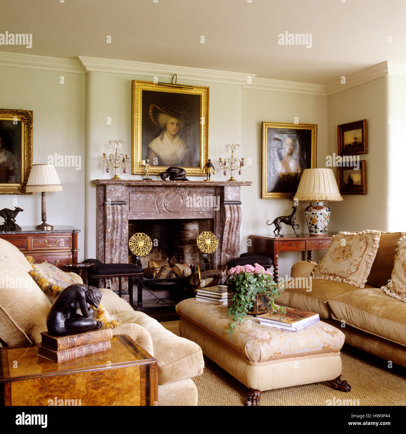 Georgian style living room. Stock Photo