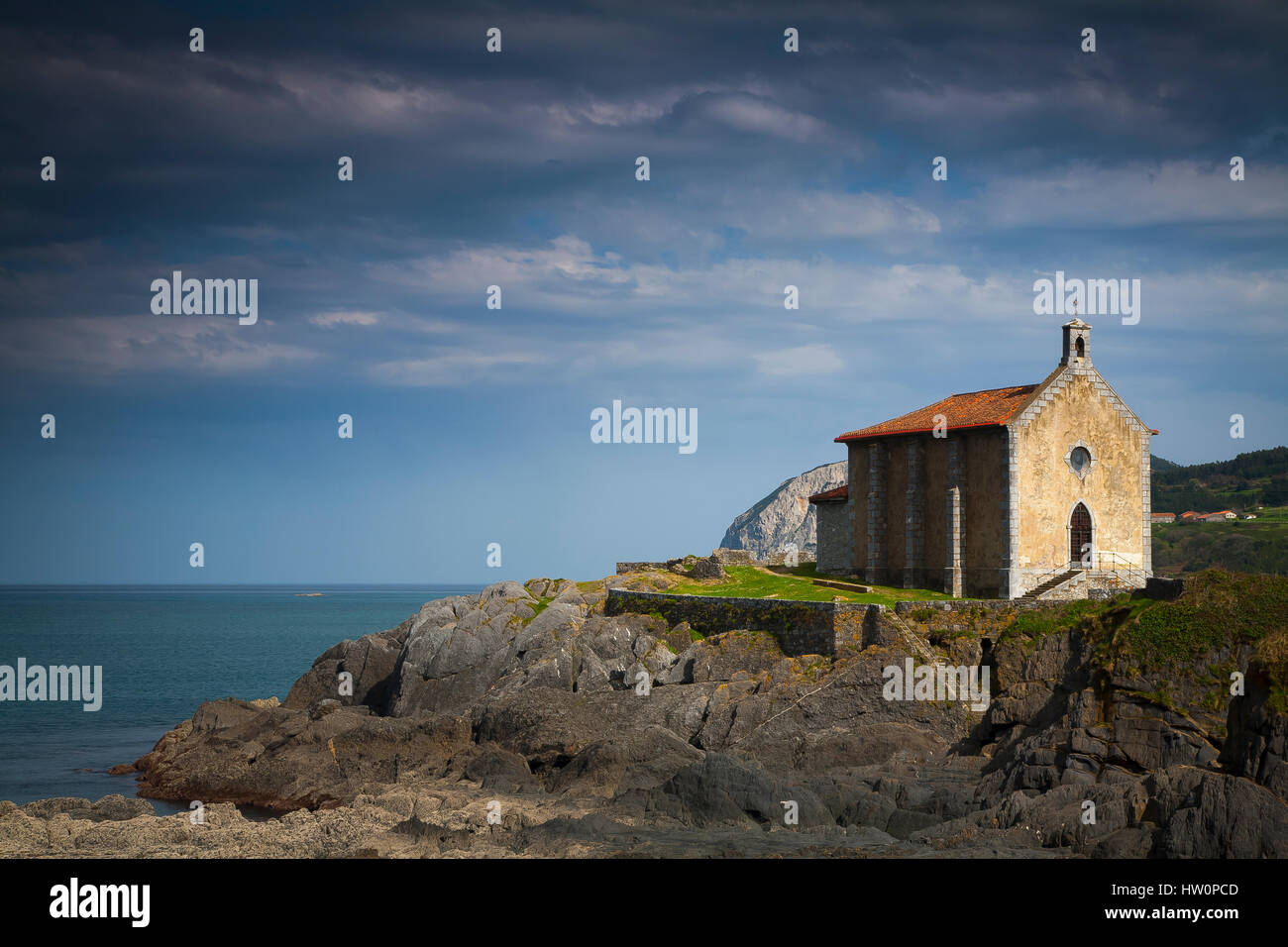 Santa Catalina church. Mundaka. Biscay, Basque Country, Spain. Europe ...
