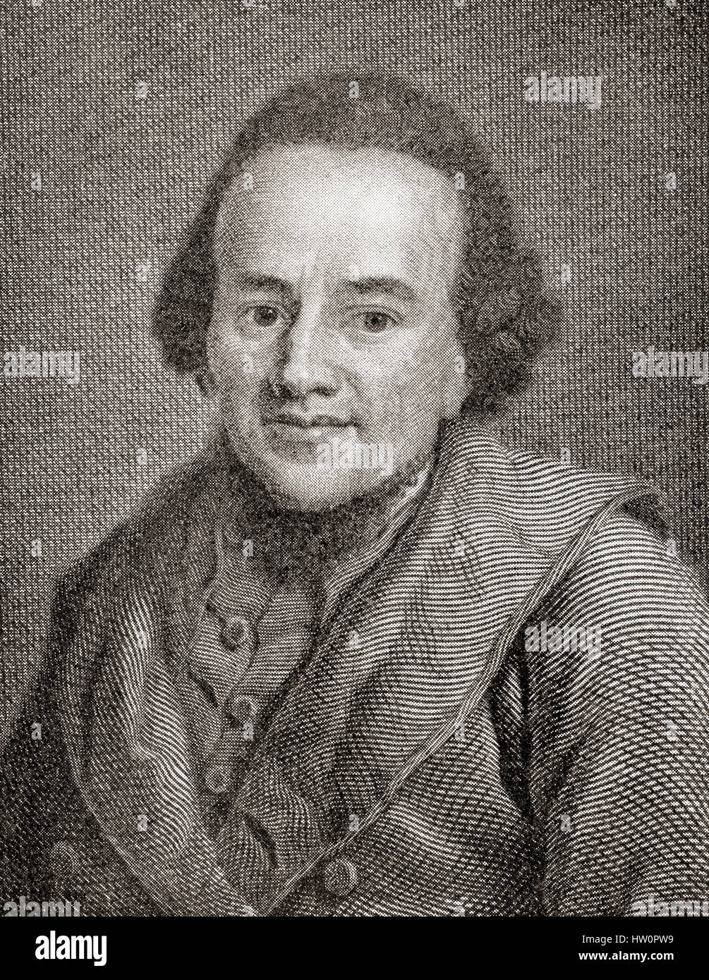 Moses Mendelssohn, 1729 - 1786.  German Jewish philosopher. From Hutchinson's History of the Nations, published 1915. Stock Photo